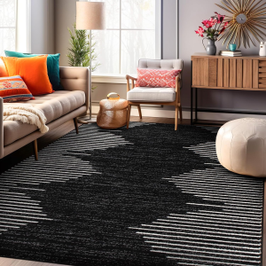 Rugshop Bohemian Stripe Stain Resistant High Traffic
