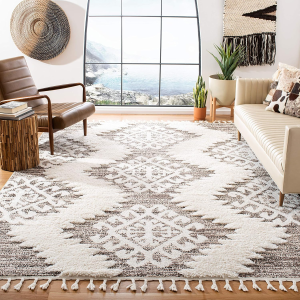 Moroccan Tassel Shag Collection Area Rug