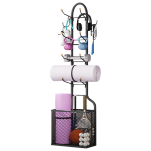 Multifunctional 4-Tier Home Sports Equipment Storage Rack