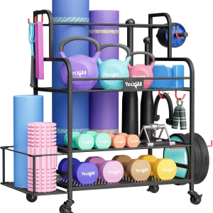 Yes4All All-in-1 Home Gym Storage Rack