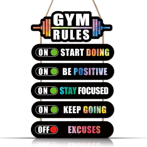 Home Gym Rules Decor