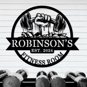 Personalized Home Gym Sign